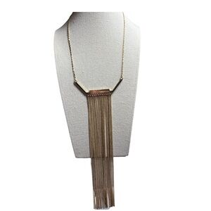 Express Gold Plated Women's Statement Fringe Necklace